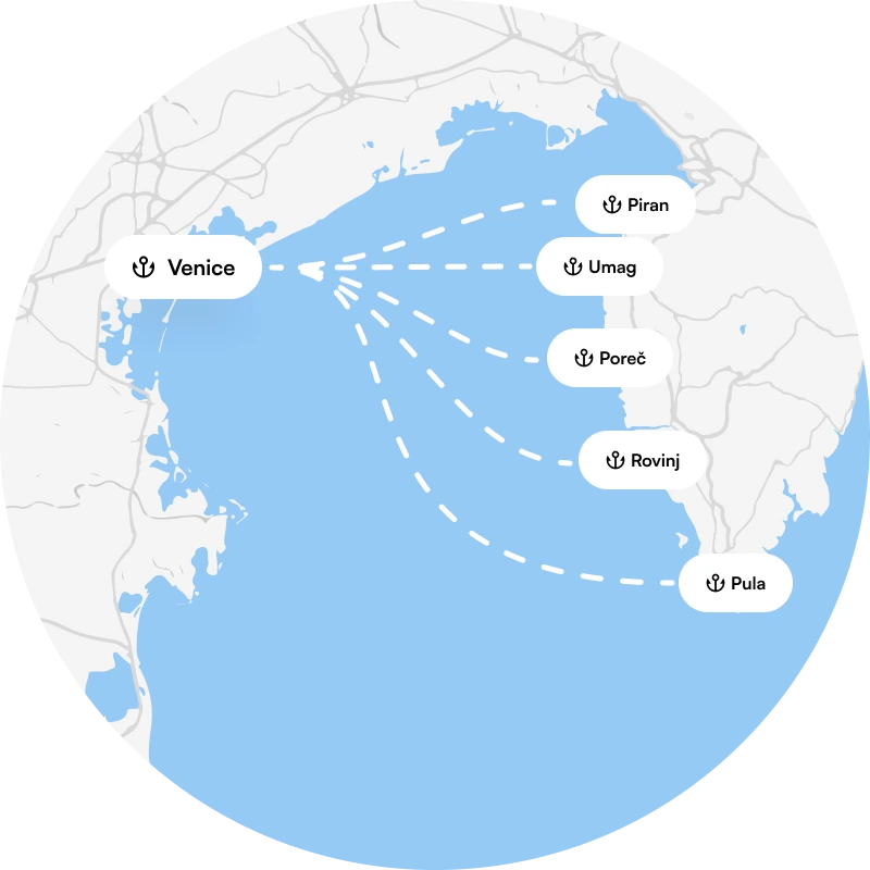 Adriatic Lines Map